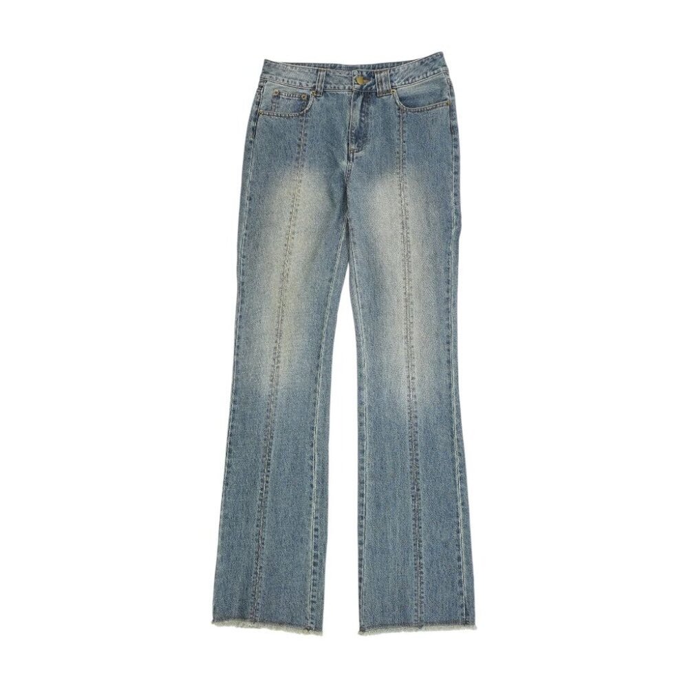 Alessandra Rich Crystal Rose Jeans